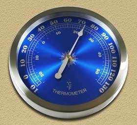 Ambient Weather WS-208T 9 Inch Brushed Aluminum Contemporary Thermometer