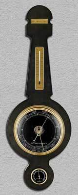 Del Milan Banjo Barometer,-Thermometer,-Hygrometer, Carbon Fibre -Finish