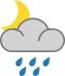 Partly Cloudy With Rain Night Symbol