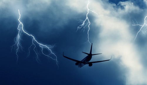 Airplane and Thunderstorm