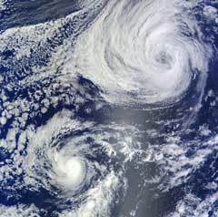 Hurricanes Karina And Lowell