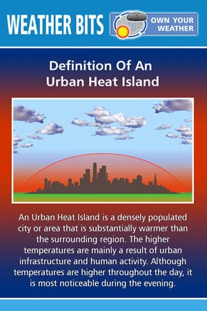 Definition Of An  Urban Heat Island