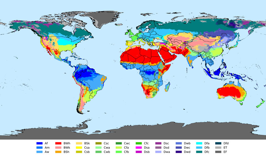 Koppen-Geiger-Climate-Map
