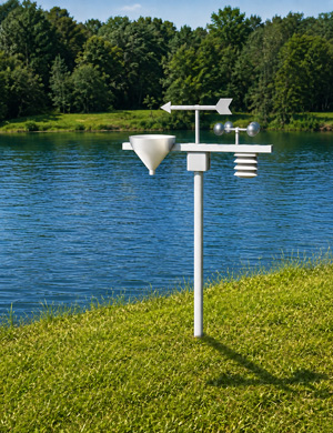 Weather Station Close To A Body Of Water